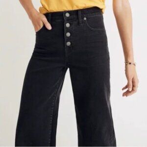 Madewell Wide-Leg Crop Women's Black Jeans